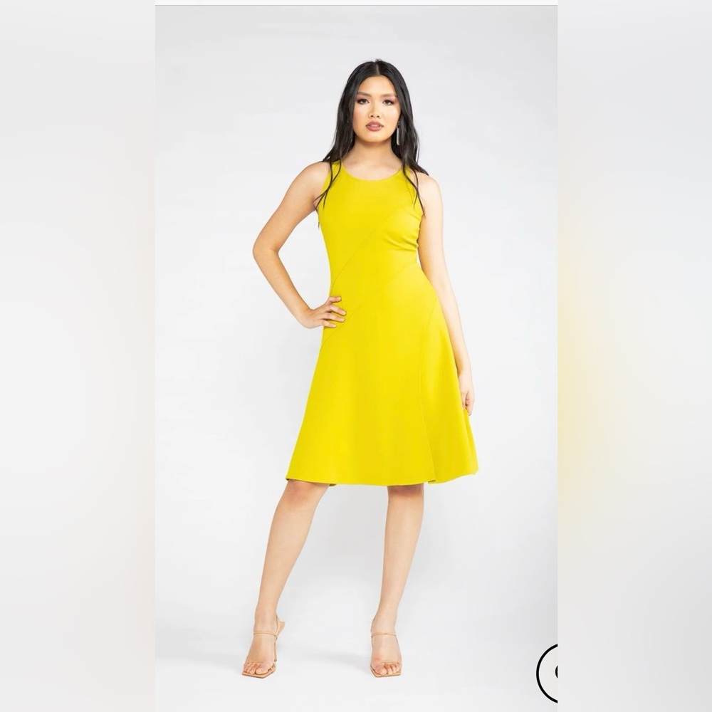 Women’s CHLOE KRISTYN NWT Krisette Knee Length Dress-Chartreuse-Size XXS